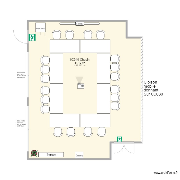 0C040 Chopin FS. Plan de 0 pièce et 0 m2