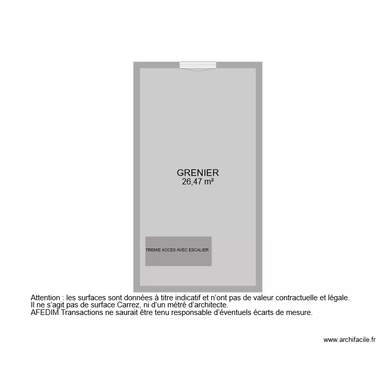 BI 6537 GRENIER. Plan de 