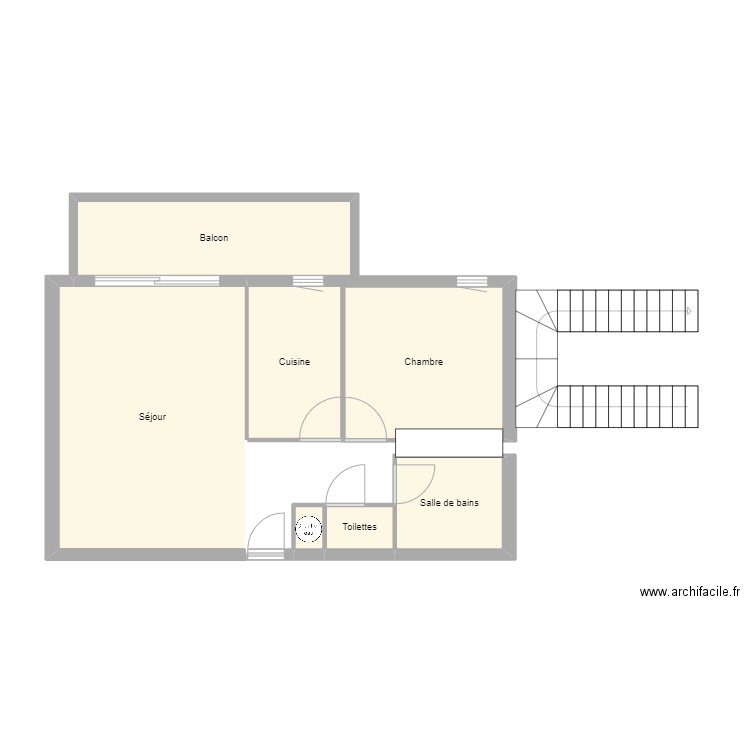 ambilly. Plan de 7 pièces et 45 m2
