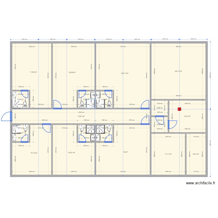 12 на 17 5. Plan de 0 pièce et 0 m2