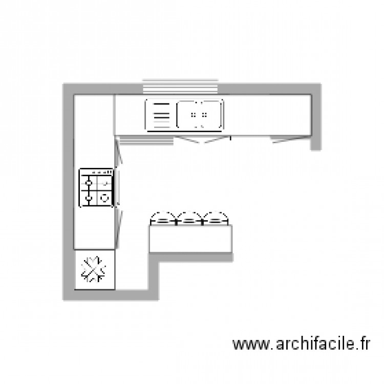 Cuisine. Plan de 0 pièce et 0 m2