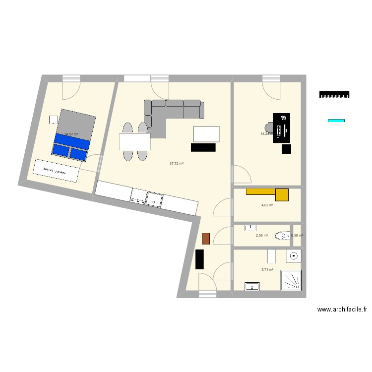 CityRivers. Plan de 0 pièce et 0 m2