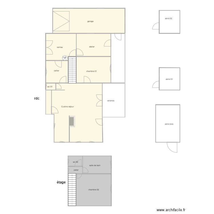 miasko am. Plan de 19 pièces et 195 m2