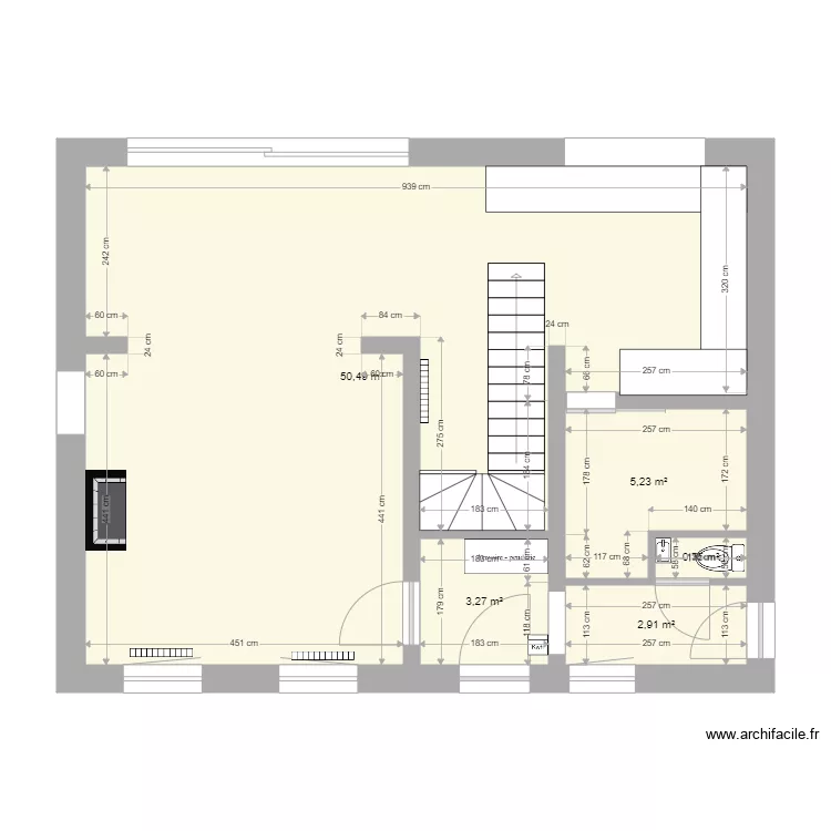 plan maison RDC Gros oeuvre . Plan de plan maison RDC Gros oeuvre . Plan de