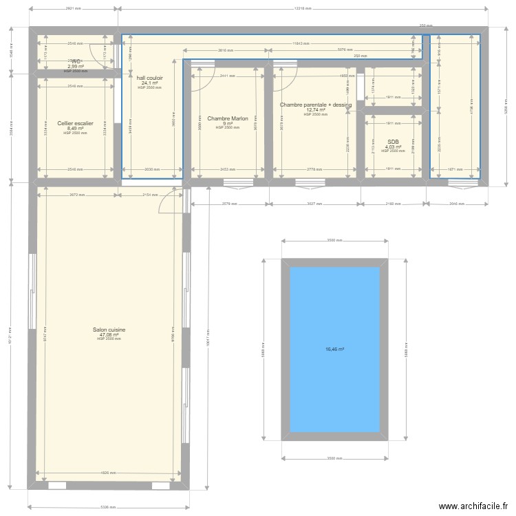 maison v1. Plan de 0 pièce et 0 m2