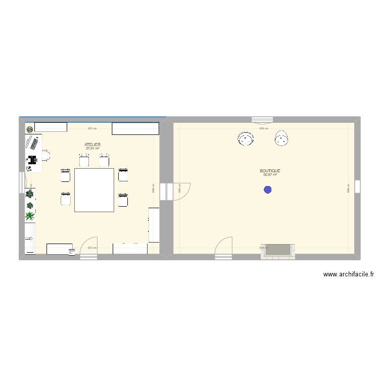 atelier. Plan de 0 pièce et 0 m2