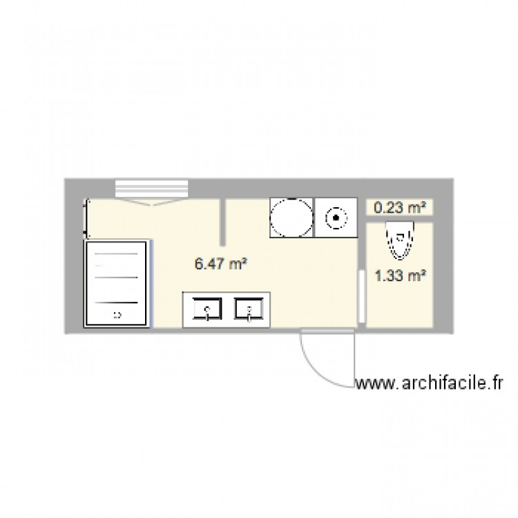 SDB JEFF ET JUNG. Plan de 0 pièce et 0 m2