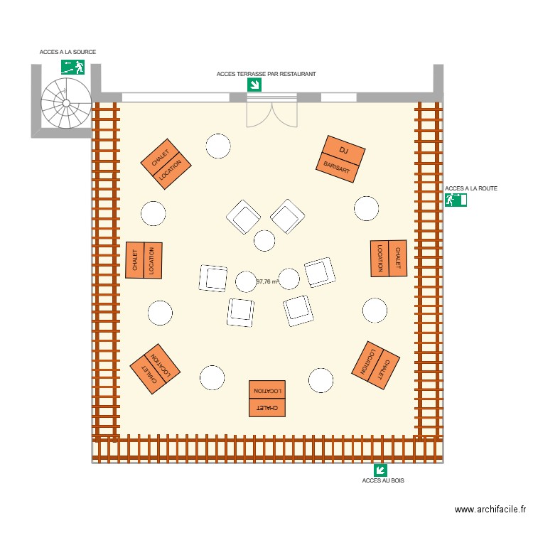 TERRASSE BARISART. Plan de 0 pièce et 0 m2