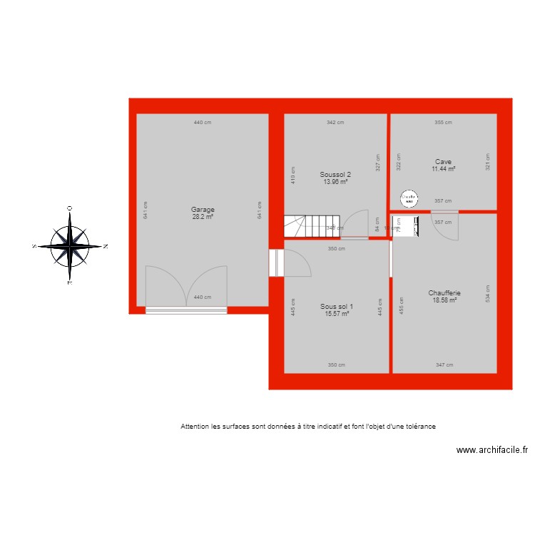 BI 5780 soussol côté. Plan de 0 pièce et 0 m2