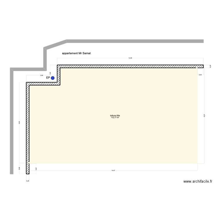 la plage samat. Plan de 0 pièce et 0 m2