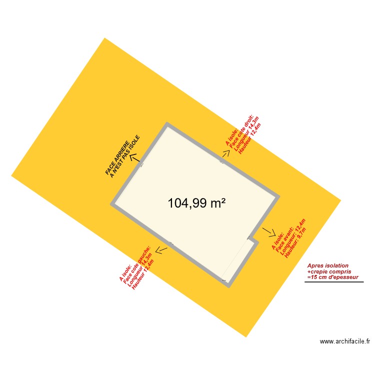 Maison Fabre. Plan de 1 pièce et 105 m2