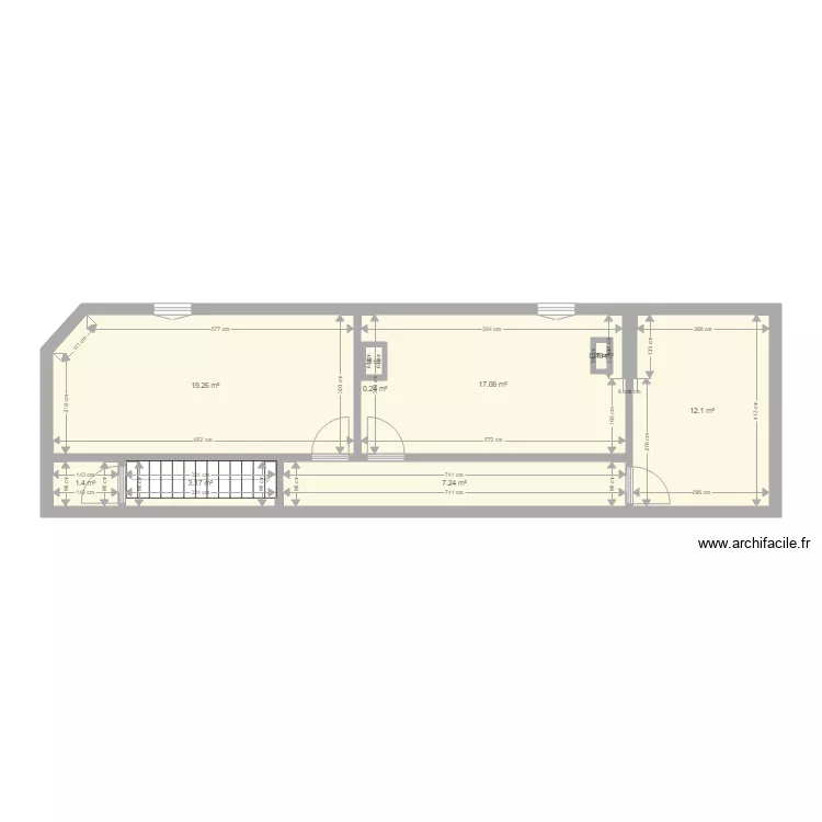 Appart Maison La poste Etage 1 Modifi&eacute; . Plan de 