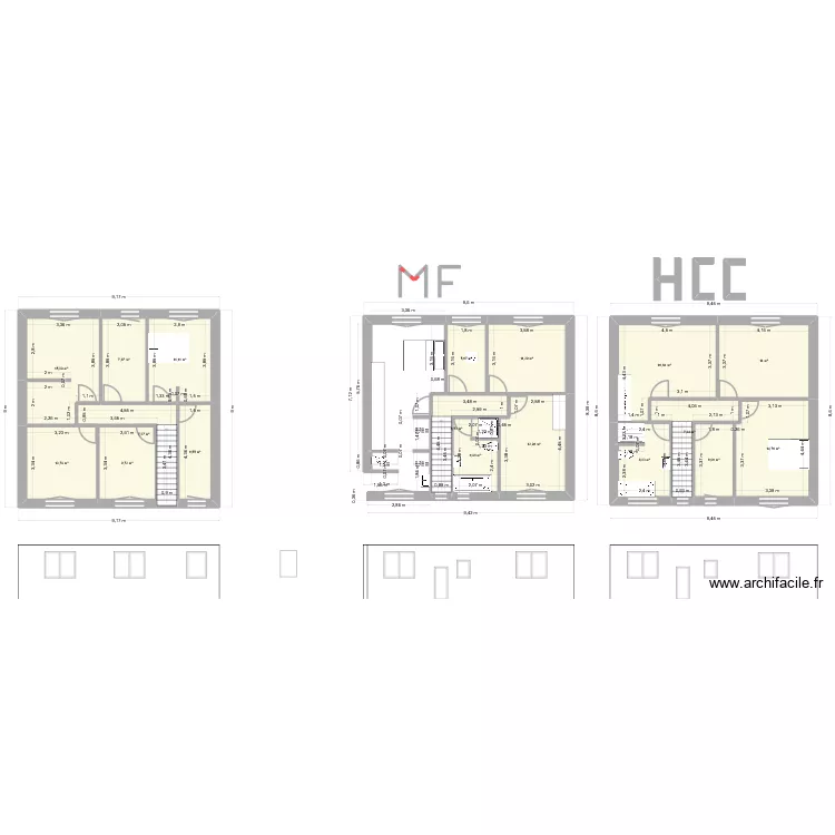 Marange V3. Plan de 18  et 178 m²