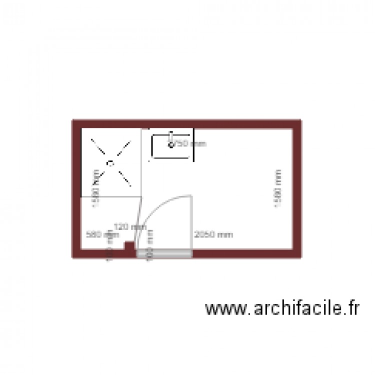 SDB Titane. Plan de 0 pièce et 0 m2
