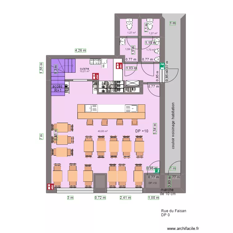 BOQUITA AVANT TRAVAUX. Plan de 
