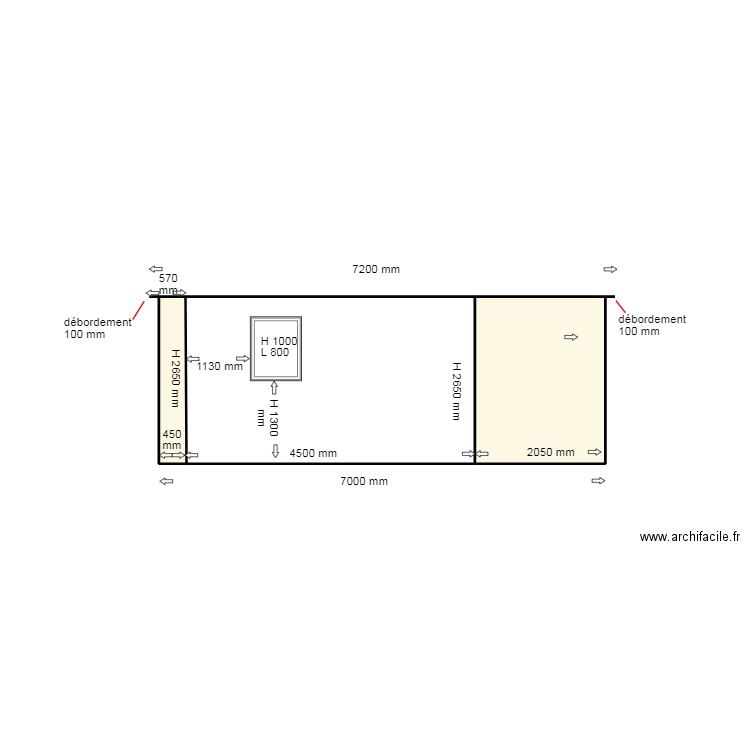 FACADE ARRIERE APRES RENOVATION. Plan de 3 pièces et 18 m2