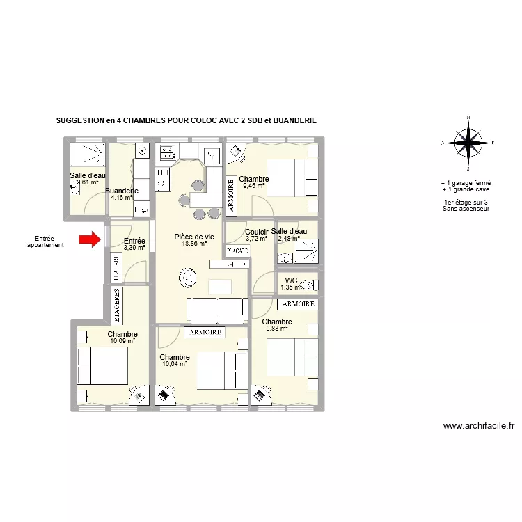 Alex Haite suggest coloc. Plan de 