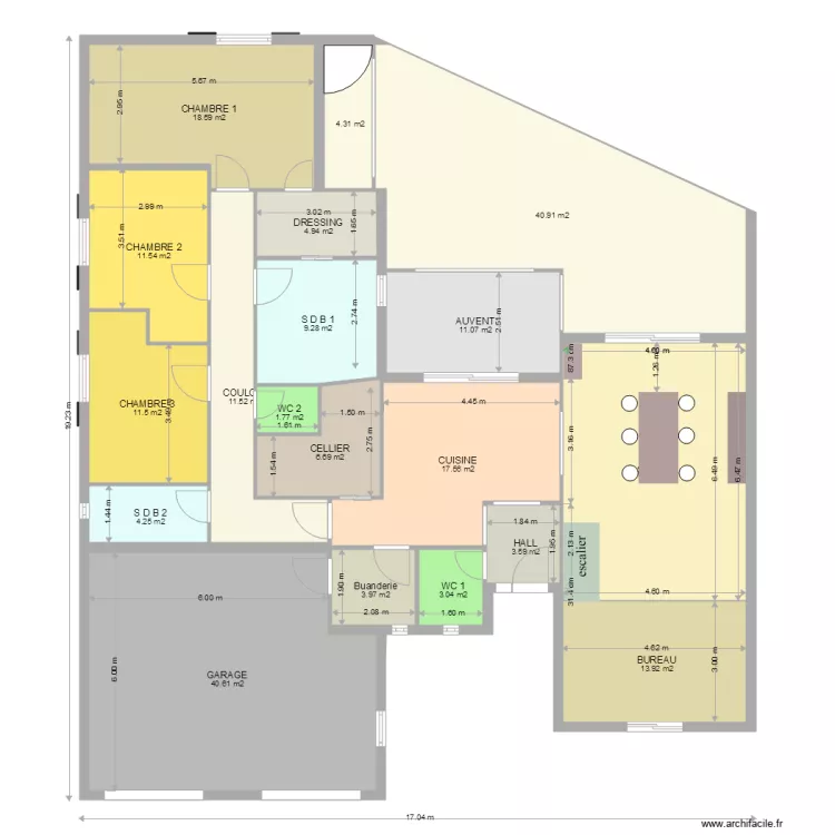 Finition 205. Plan de 