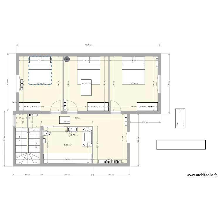 LEROUX LA BAULE R1 OPTION 3. Plan de 
