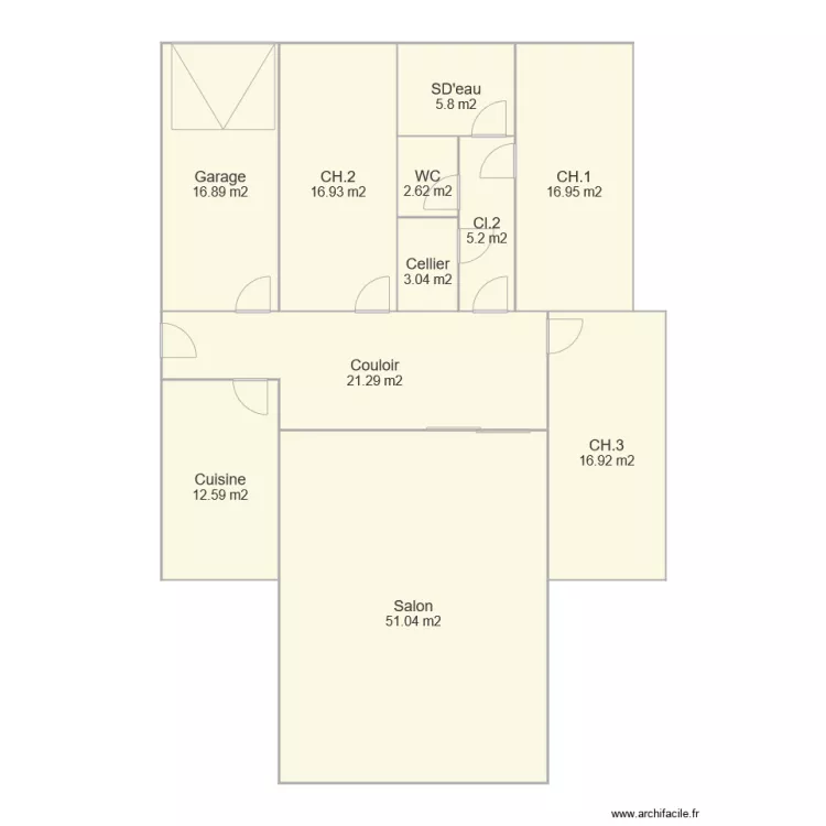 Maison F4 container. Plan de Maison F4 container. Plan de