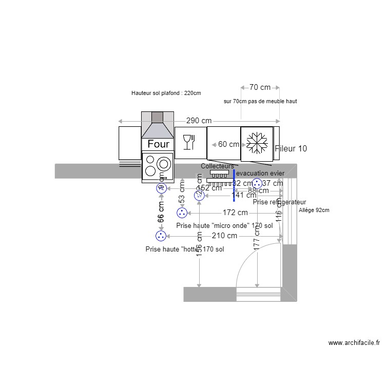 Cuisine A9. Plan de 0 pièce et 0 m2