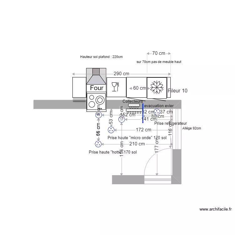 Cuisine A9. Plan de Cuisine A9. Plan de