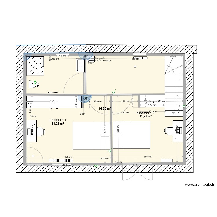 Parmentier rez aout 2022. Plan de 3 pièces et 71 m2