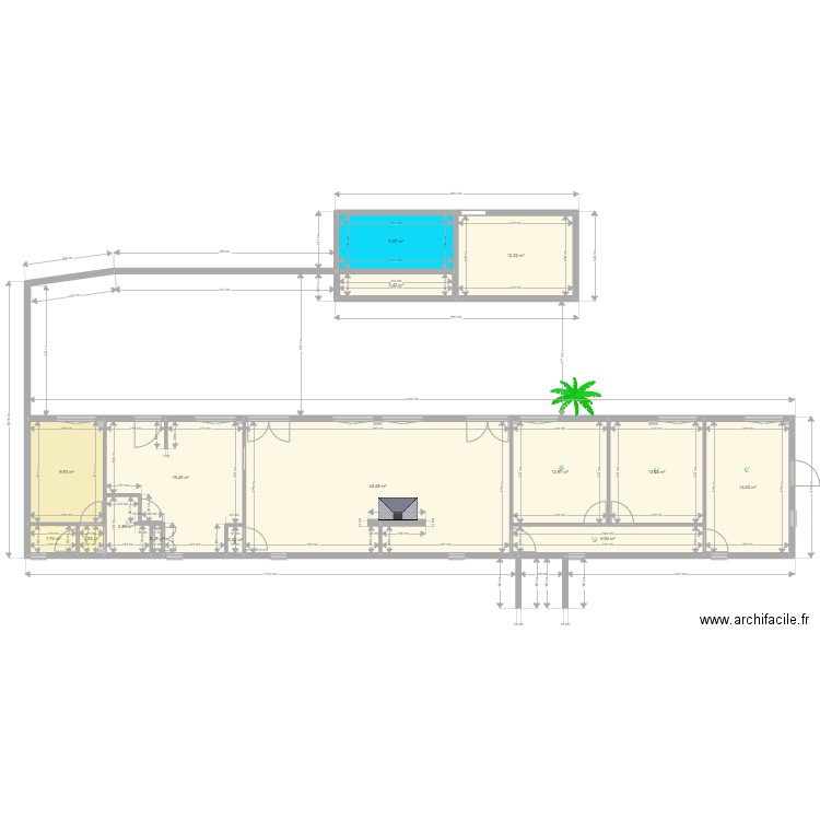 Plan actuel Avant travaux. Plan de 0 pièce et 0 m2