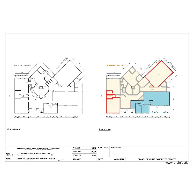 Ville de Gouvieux. Plan de 19 pièces et 323 m2