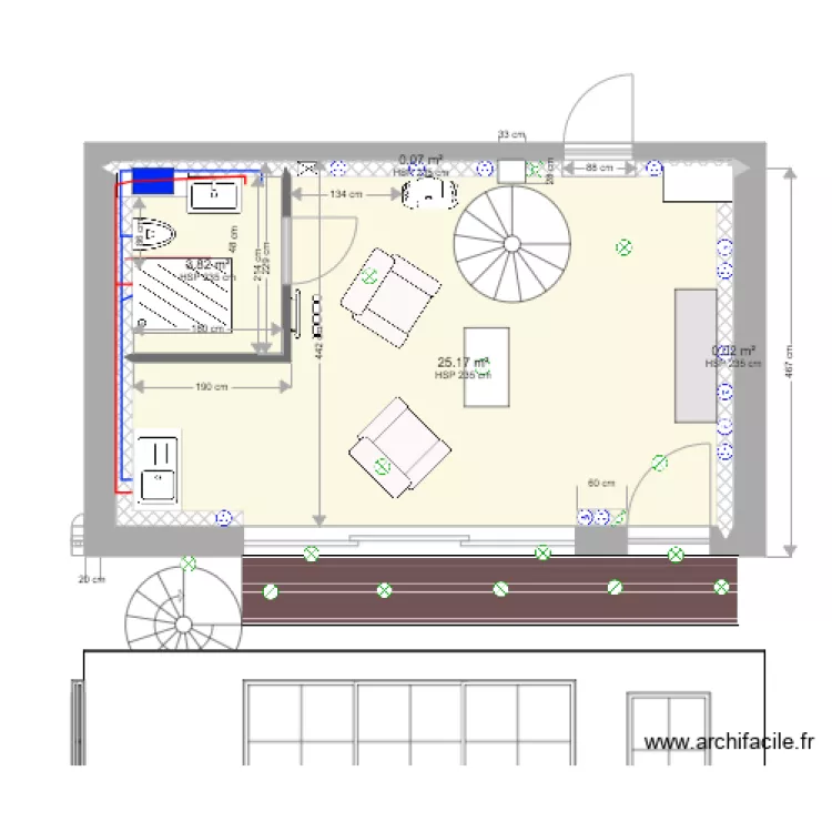 niveau 0 circuit eau. Plan de 