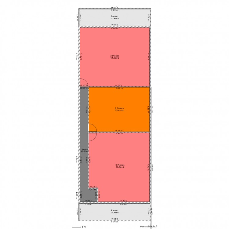 R 1 appartements. Plan de 0 pièce et 0 m2