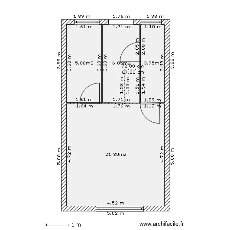 carr&eacute; de base. Plan de 