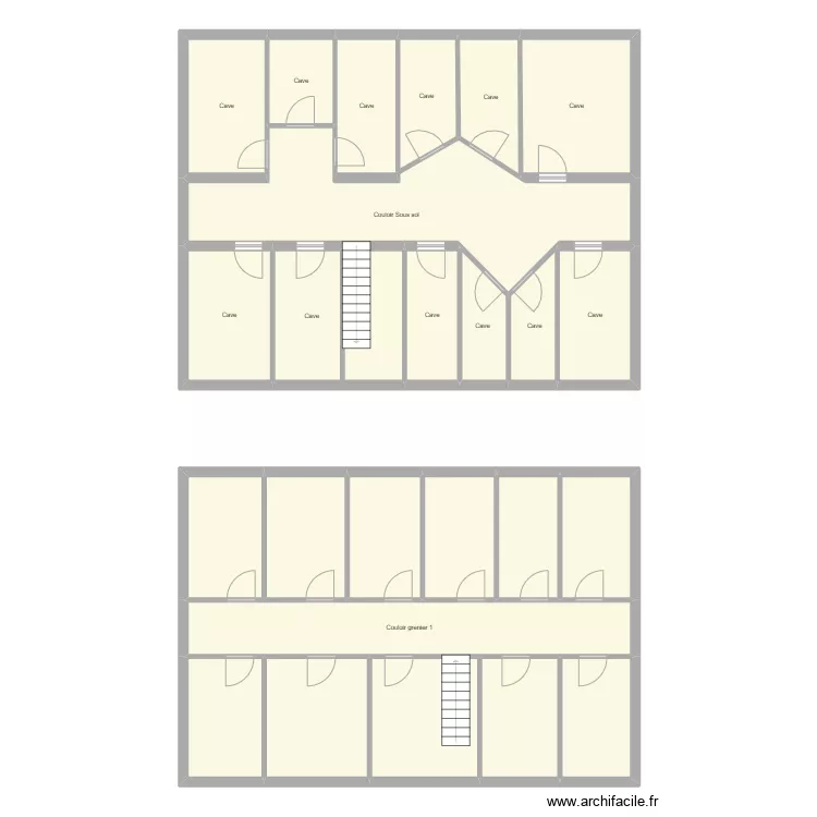 Croquis  Parties Communes. Plan de 