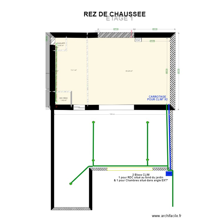 CLIM et VMC. Plan de 0 pièce et 0 m2