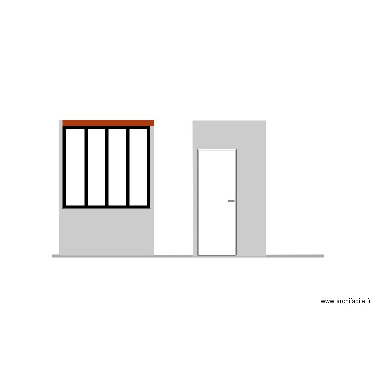 verrière salle de bains. Plan de 0 pièce et 0 m2