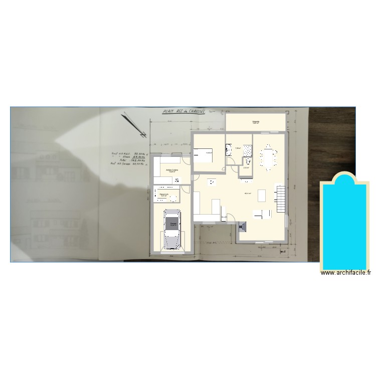 RDC. Plan de 0 pièce et 0 m2
