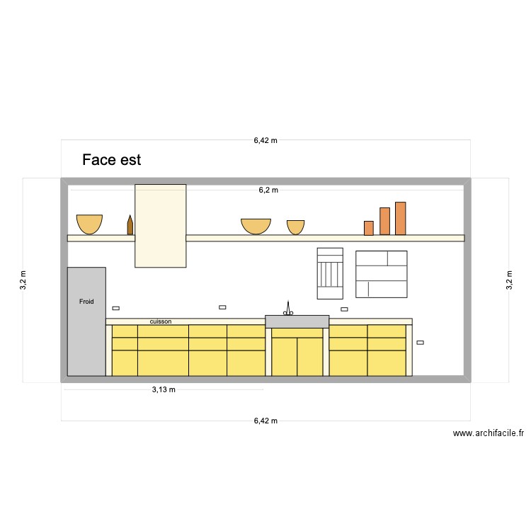 plan cuisine B. Plan de 0 pièce et 0 m2
