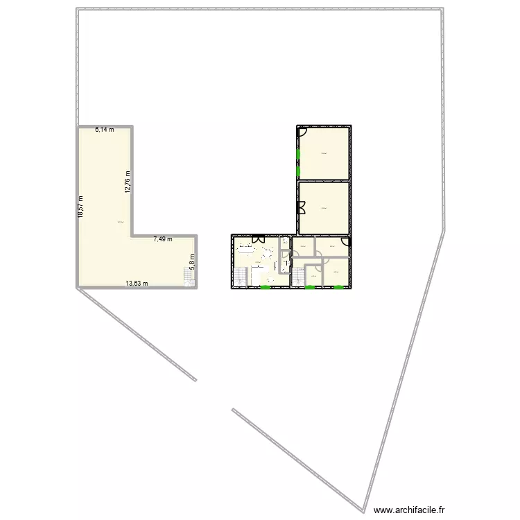 Ferme Delmotte V1 Etage. Plan de 