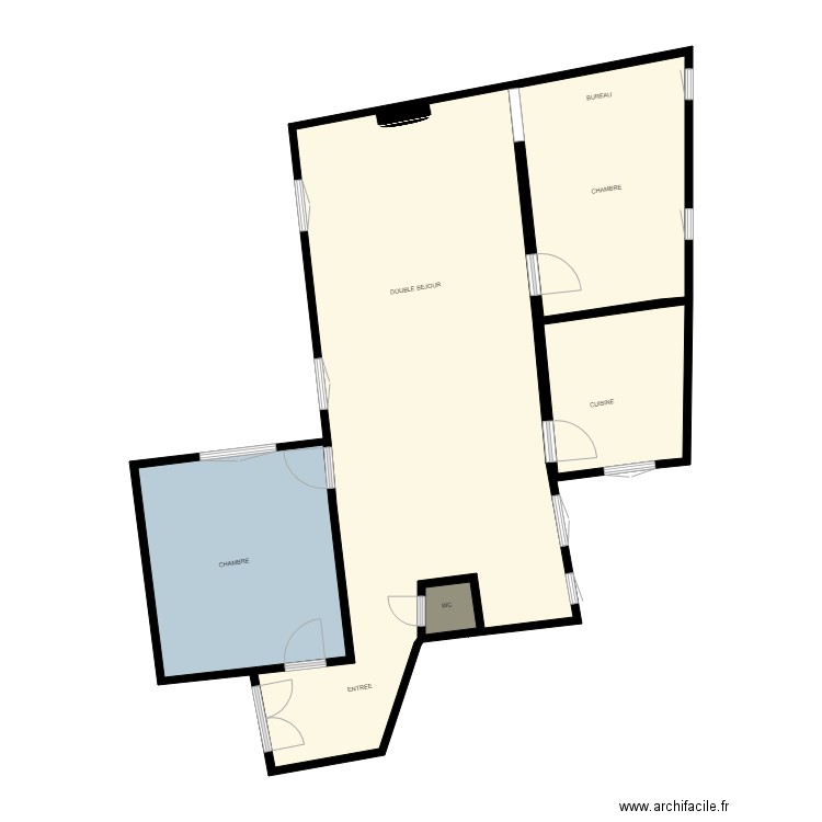 5/7 BALLU PROJET. Plan de 5 pièces et 85 m2