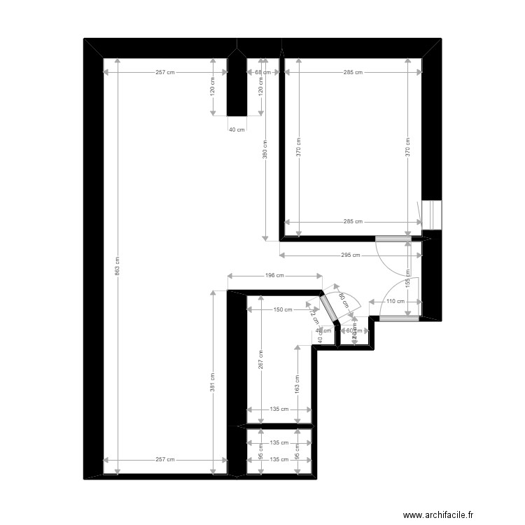 JDR 12 strasbourg. Plan de 4 pièces et 47 m2