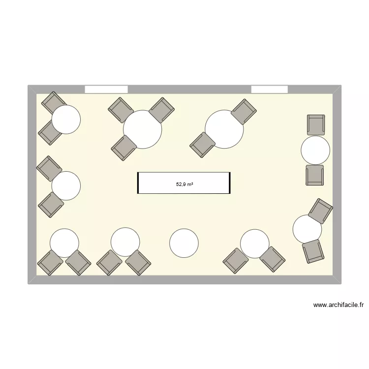 salle. Plan de 1 Pièce et 53 m² salle. Plan de 1 Pièce et 53 m²