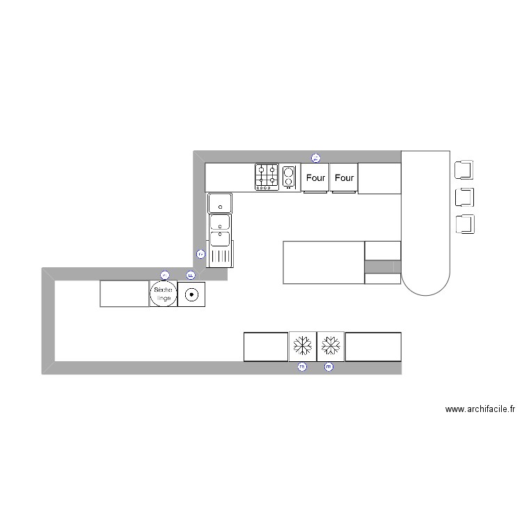 cuisine. Plan de 0 pièce et 0 m2