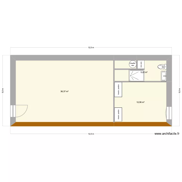 Bergerie. Plan de 4 et 55 m² Bergerie. Plan de 4 et 55 m²