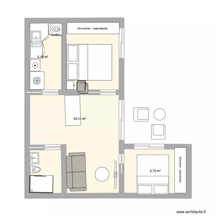 Contenair36. Plan de 3 et 42 m² Contenair36. Plan de 3 et 42 m²