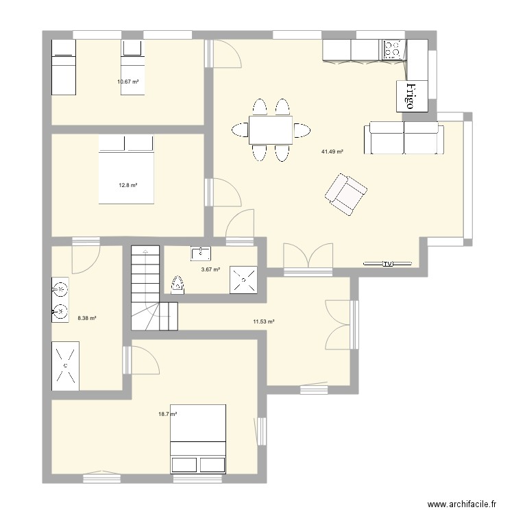 Appartement RDC 2. Plan de 0 pièce et 0 m2