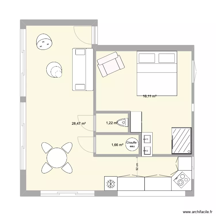 Deuxi&egrave;me gite bis. Plan de 