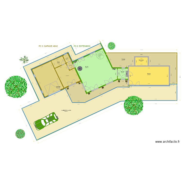 PLAN DESSINATEUR plan de masse 12 Murs. Plan de 0 pièce et 0 m2