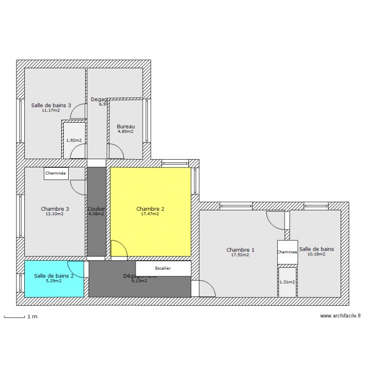 Niveau 1 projet L. Plan de 0 pièce et 0 m2