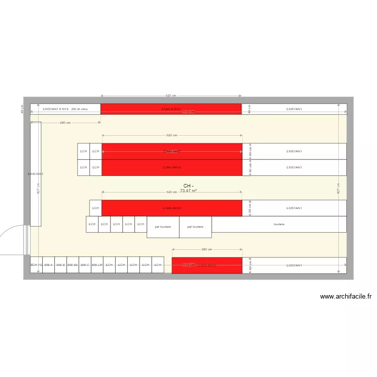 CHAMBRE NEG. Plan de 
