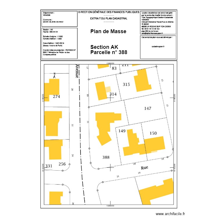 Plan Masse . Plan de 0 pièce et 0 m2